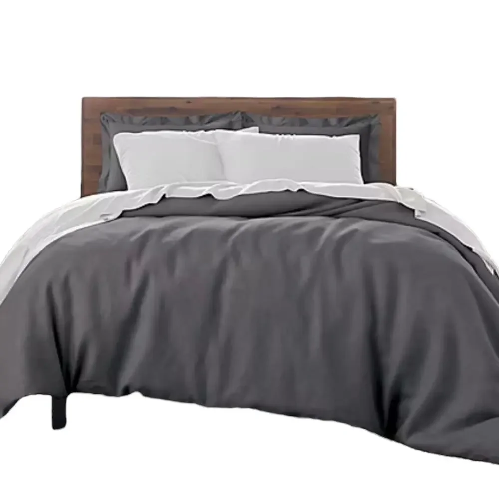 Ella Jayne Luxe Cotton Sateen 500 Thread Ct 3 Pc Duvet Cover Set Gray Full/Queen